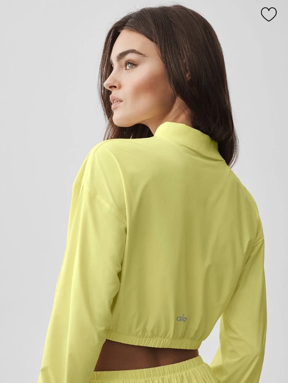 ALO Yoga Cropped full zip sunshine Jacket
